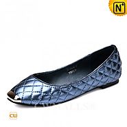 CWMALLS® Designer Leather Quilted Flats CW307007