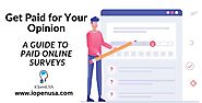 Get Paid for Your Opinion - A Guide to Paid Online Surveys