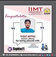 Heartiest congratulations to Virat Mittal for being placed with Rapidsoft Technologies.