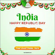 Indian Happy Republic Day Wishes Card with Name