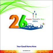 Happy Republic Day Images 26th January with Name Edit