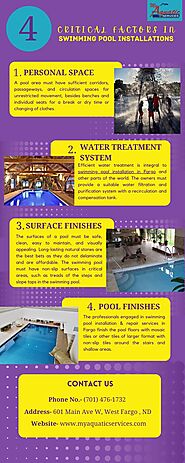 Critical Factors in Swimming Pool Installations