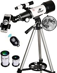 Gskyer Telescope, 70mm Aperture 400mm AZ Mount Astronomical Refracting Telescope for Kids Beginners - Travel Telescop...