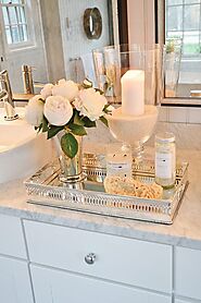 How To Decorate A Bathroom Vanity Tray With Accessories – Beautiful Counter Ideas