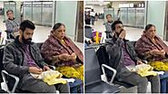 Video of mother, son eating Aloo paratha at airport goes viral