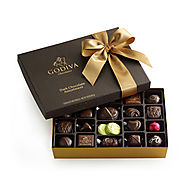 Dark Chocolate Assortment Gift Box, Classic Ribbon