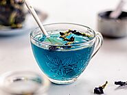 Blue Peaflower Tea in Water Colour Effect | Tea Life