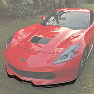 Corvette C7 with Stage 2 Painted Metallic Carbon Flash Splitter