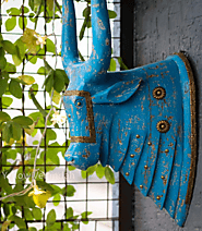 Vintage Wall Hanging Decor - Cow Head