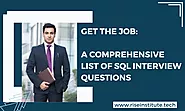 A Comprehensive List of SQL Interview Questions - Rise Institute