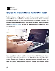 10 Types of Web Development Services You Should Know in 2023