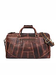 Marbella Leather Travel Bag Walnut Brown