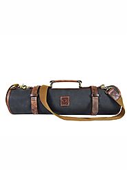 Malaga Canvas Knife Roll - Distressed Grey