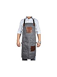 Turin Waxed Canvas Apron - Ash Grey