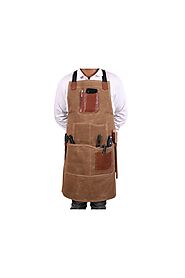 Turin Waxed Canvas Apron Tawny Brown