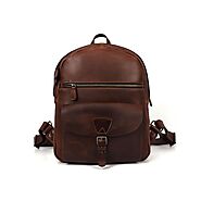 Marseille Leather Backpack – Walnut Brown