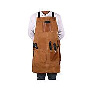 Florence Suede Apron - Light Brown