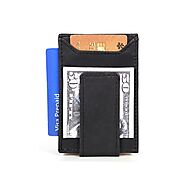 Sestao Leather Minimalist Money Clip Wallet - Caramel Brown