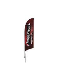 custom concave flag banners with stand | display solution | canada