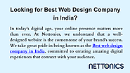 Looking for Best Web Design Company in India?