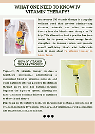 What One Need to Know IV Vitamin Therapy?