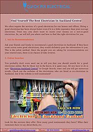 Find Useful Tips To Meet Electrician In Auckland Central