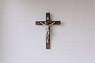 Beautiful Wall Crucifix for Your Home - Blessed Is She