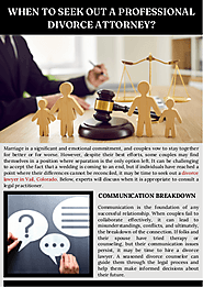 When to Seek Out a Professional Divorce Attorney?
