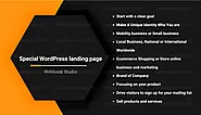 WordPress Custom Landing Page - Webbook Studio
