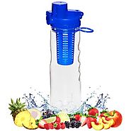 FlavFusion 25 oz Infuser Water Bottle with Locking Flip Top Lid