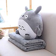 3 In 1 Multifunction Totoro Plush Toy Soft Pillow | Ghibli Merch Store