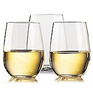 TaZa! Unbreakable Wine & Cocktail Glasses - 100% Tritan Shatterproof Plastic Glasses for White or Red Wine, Cocktails...