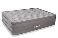 Intex Ultra Plush Airbed with Built-in Electric Pump, Queen, Bed Height 18"
