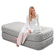 Intex Supreme Air-Flow Airbed with Built-in Electric Pump, Twin