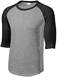 Mens or Youth 3/4 Sleeve 100% Cotton Baseball Tee Shirts-Youth XS to Adult 6X