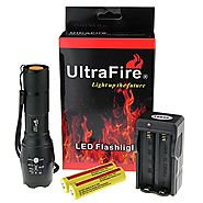 UltraFire® E17 1000 Lumen Flashlight Led Cree T6 XM-L Camping Torch Flash Light The Lamp With Mount Holder Set + 2pcs...