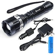 CVLIFE 1800 Lumens Cree Xm-l 8066-t6 Rechargeable Zoomable Flashlight Torch +18650 Battery+ Car/wall Charger