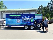 World's Best Trash Bin Cleaning Trailer Arrives in Victoria Island Canda & Other Providences. www.trashbincleanersdir...