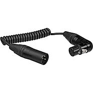 Kopul Coiled 3-Pin XLR-M to Angled 3-Pin XLR-F Cable - 3 M4003RC