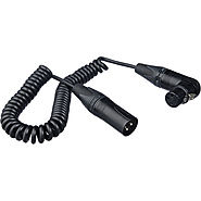 Kopul Coiled 3-Pin XLR-M to Angled 3-Pin XLR-F Cable - M4000.8RC