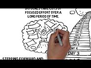 One-step-at-a-time - goal achieving cartoon doodle video