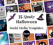 Website at https://www.thecreativesdesk.com/product/halloween-social-media-canva-templates/