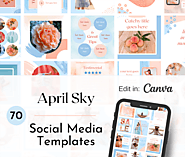 Social Media Canva Templates | April Sky Collection | The Creatives Desk