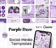 Social Media Canva Templates | Purple Daze Collection | The Creatives Desk
