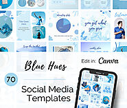 Social Media Canva Templates | Blue Hues Collection | The Creatives Desk