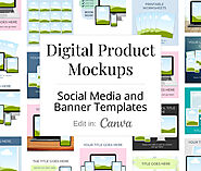 Digital Product Mockup Canva Templates Kit | The Creatives Desk