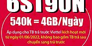 Đăng ký gói cước 6ST90N Viettel ( ST90N 6 tháng ) có 4GB 1 ngày - Dịch vụ 4G Viettel