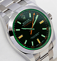 Rolex Milgauss, Anniversary Edition, in Stainless Steel, Black Index Dial with Green Sapphire Crystal, on Rolex Stain...