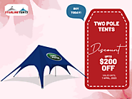 Win the hearts of your customers with our two pole tents