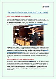 BA (Hons) in Tourism and Hospitality Course in Dubai
